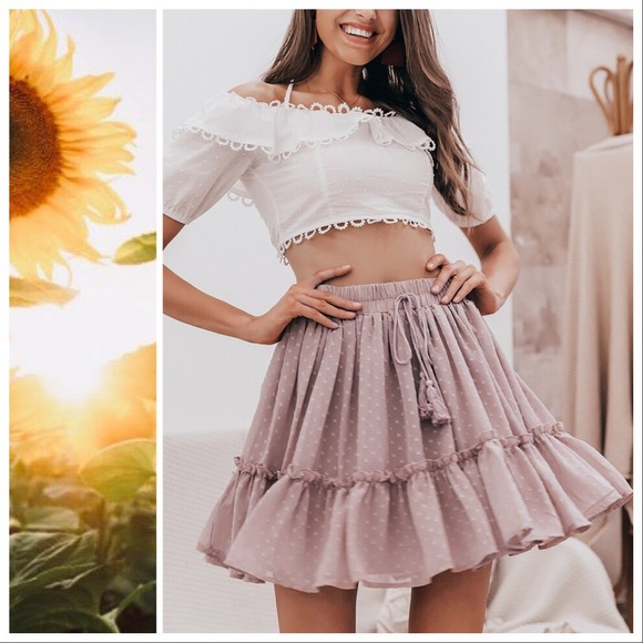 *CLEARANCE* The Ellie Dusty Rose Mini Skirt - Picture 8 of 8